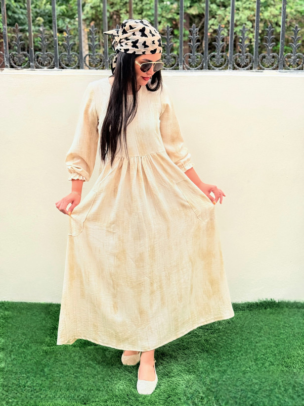 پیراهن لینن زنانه مدل آنا