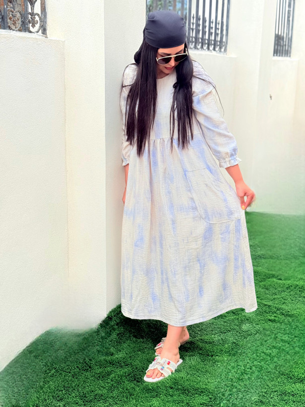 پیراهن لینن زنانه مدل آنا